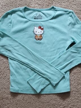Aeropostale Mint Hello Kitty Long Sleeve Tee